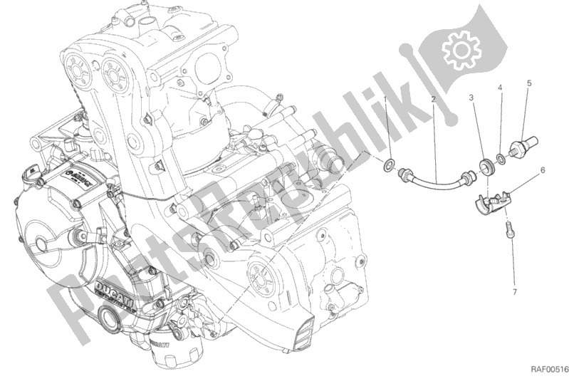 Todas as partes de Conjunto Do Interruptor, Pressão Do óleo do Ducati Monster 821 Dark USA 2015